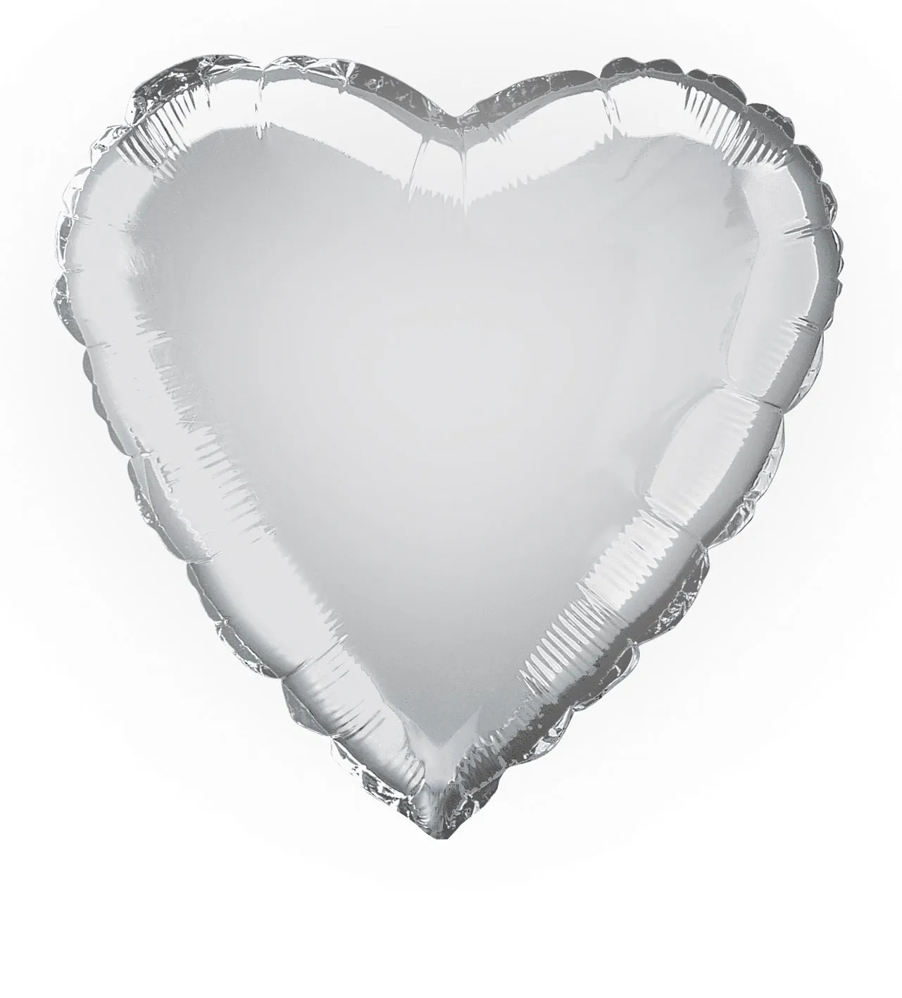 Silver Heart Foil Balloon - 45cm