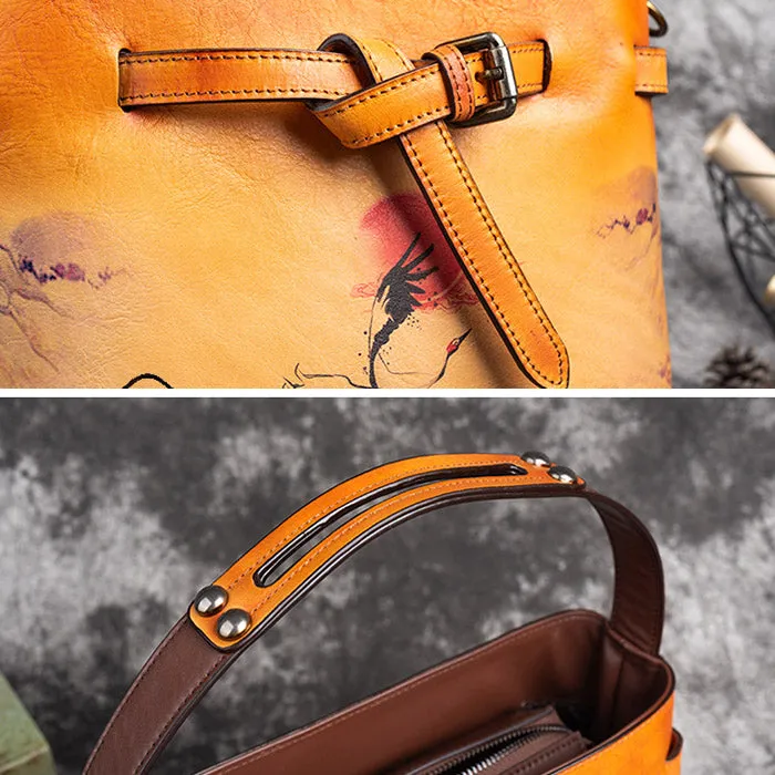 Small Ladies Genuine Leather Handbags Crossbody Purse For Women
