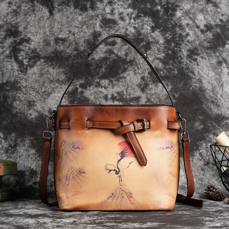 Small Ladies Genuine Leather Handbags Crossbody Purse For Women