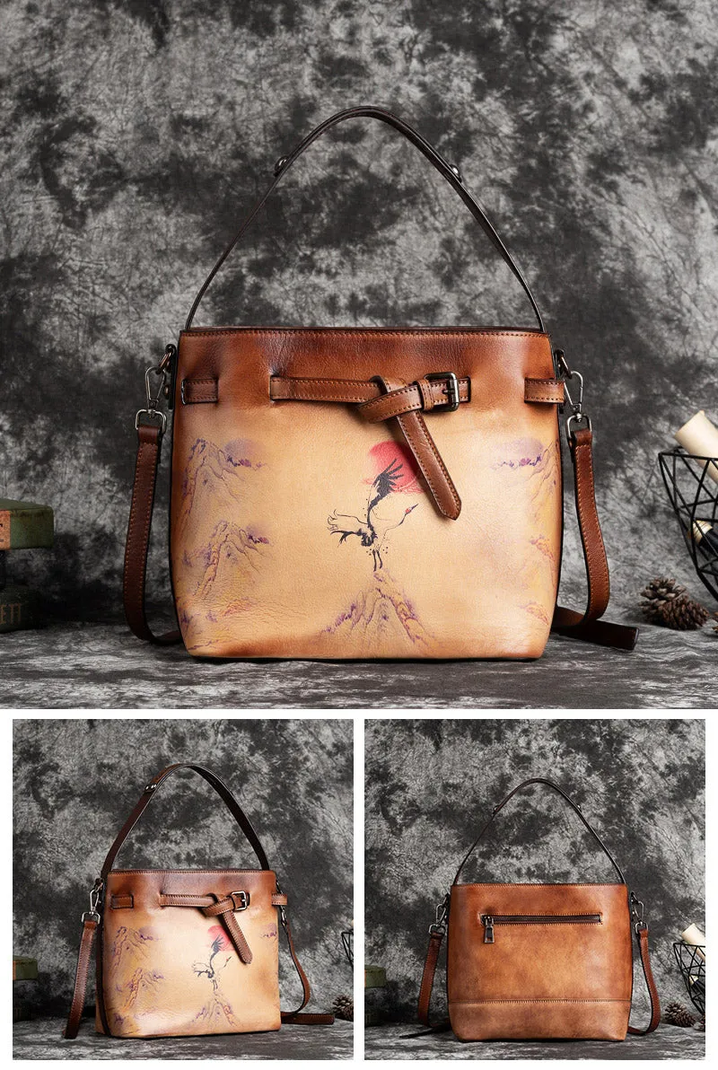 Small Ladies Genuine Leather Handbags Crossbody Purse For Women