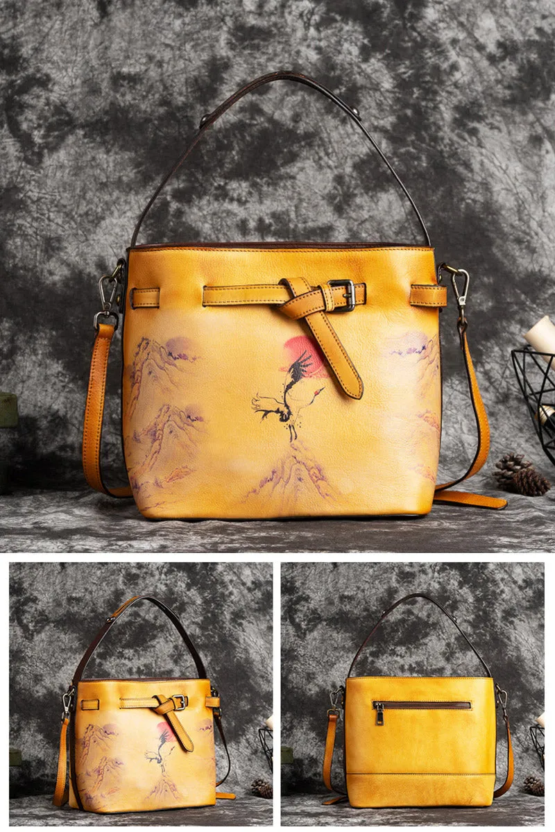 Small Ladies Genuine Leather Handbags Crossbody Purse For Women