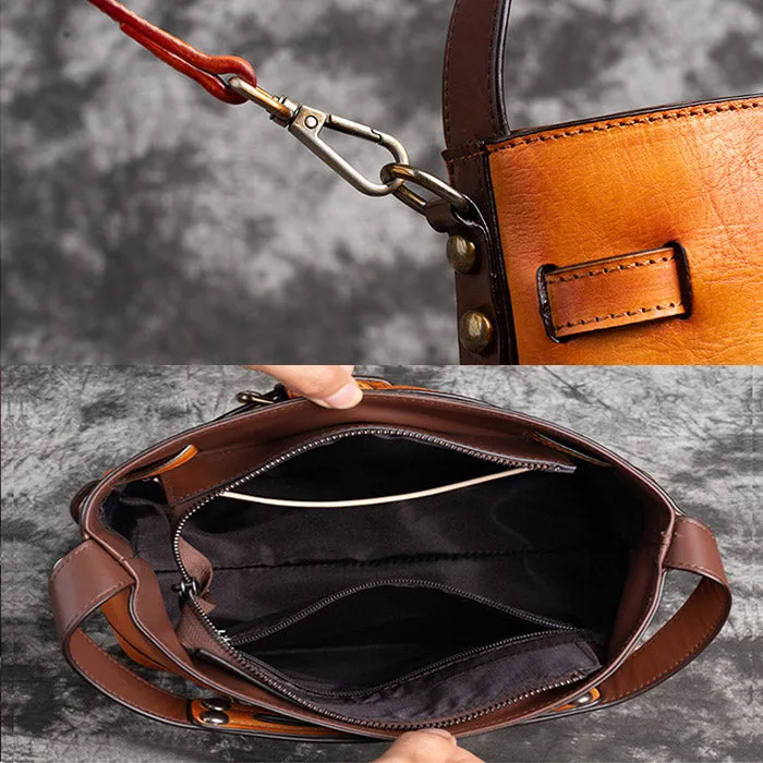 Small Ladies Genuine Leather Handbags Crossbody Purse For Women
