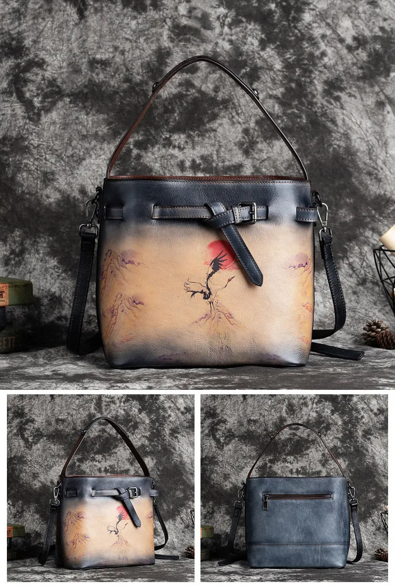 Small Ladies Genuine Leather Handbags Crossbody Purse For Women