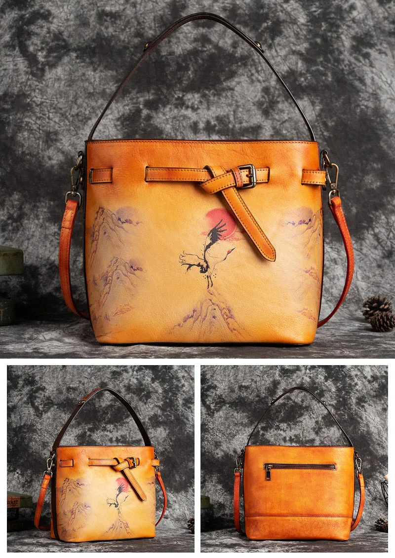 Small Ladies Genuine Leather Handbags Crossbody Purse For Women