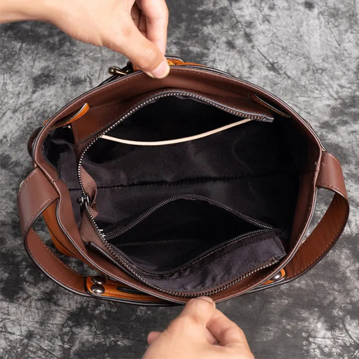 Small Ladies Genuine Leather Handbags Crossbody Purse For Women