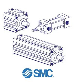 SMC CDQ2B32-50D-XC8 Pneumatic Cylinder