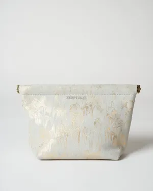snap makeup bag - marble