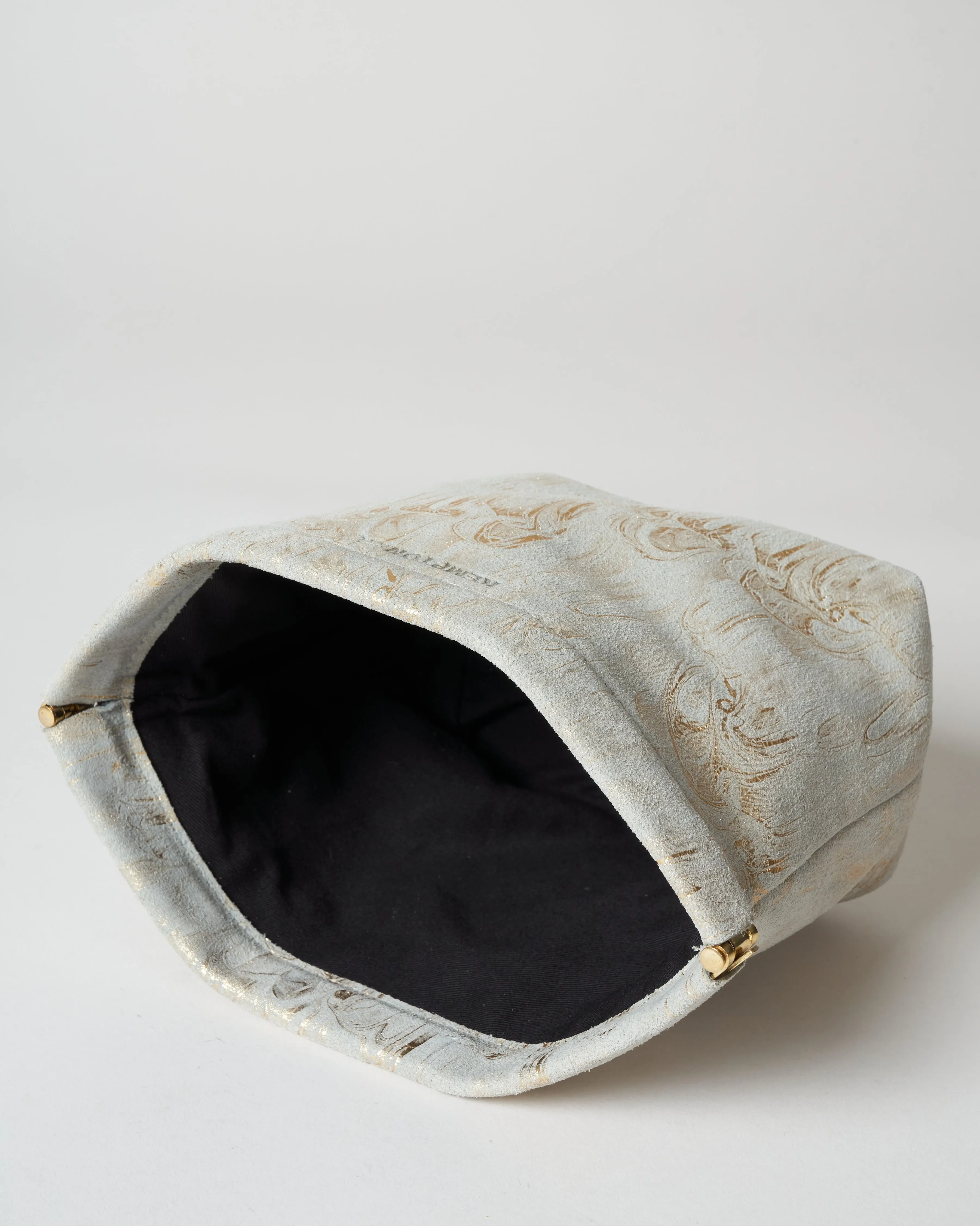 snap makeup bag - marble