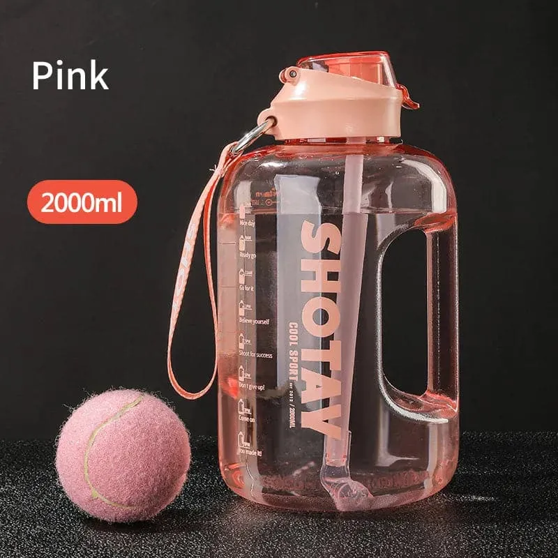 Straw Large Portable Travel Training Sport Fitness Cup