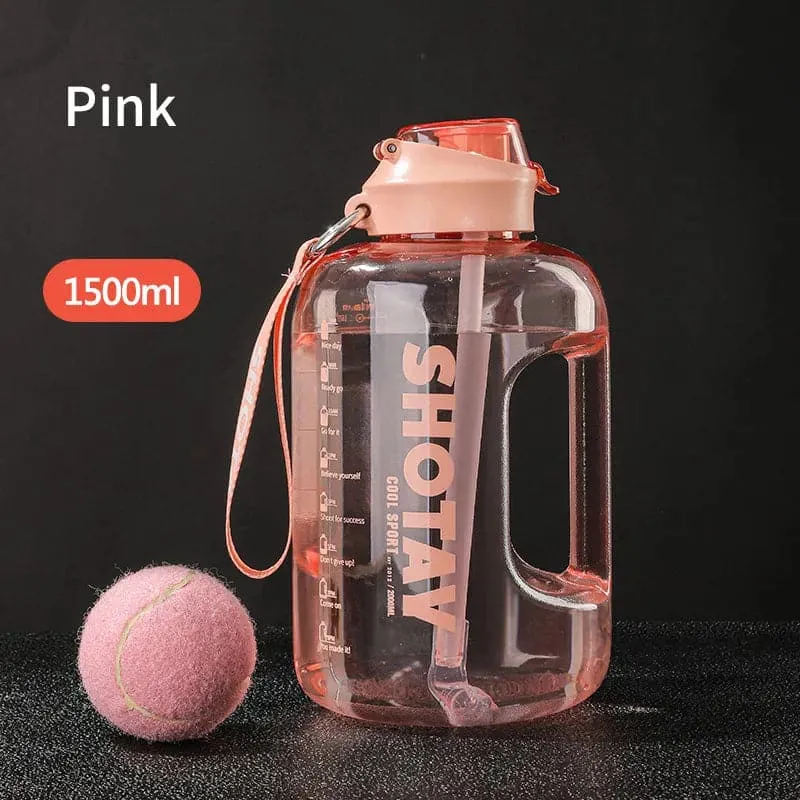Straw Large Portable Travel Training Sport Fitness Cup