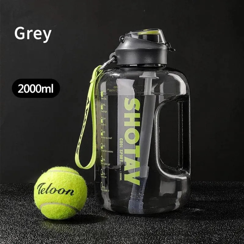 Straw Large Portable Travel Training Sport Fitness Cup