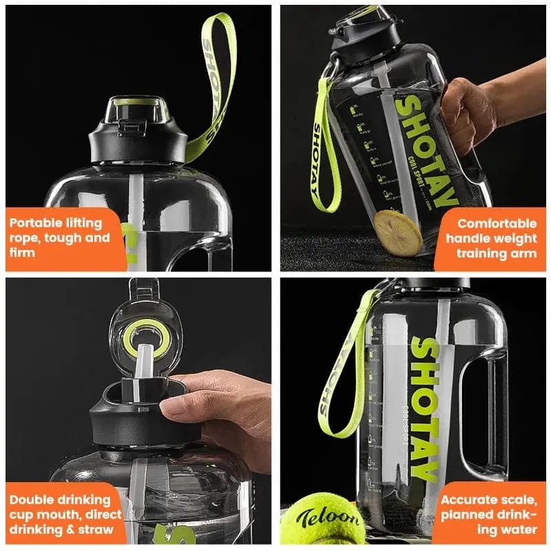 Straw Large Portable Travel Training Sport Fitness Cup