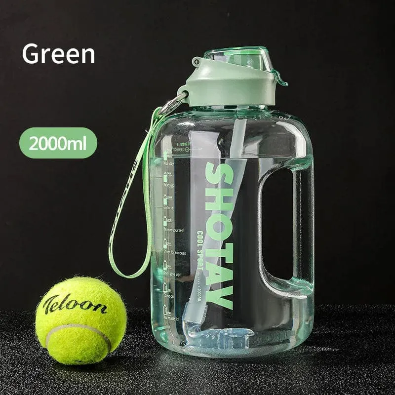 Straw Large Portable Travel Training Sport Fitness Cup