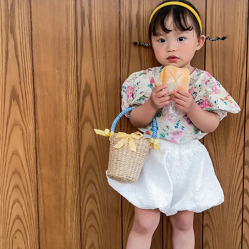 TAVIMART  -  Newest Children Straw Bag Summer Beach Cute Photo Props Handmade Tote Cute Princess Mini Handbag for Baby Girls Boys Kids