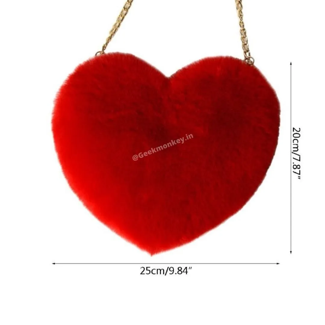 Te Amo Bag - Heart Fur Sling Bag