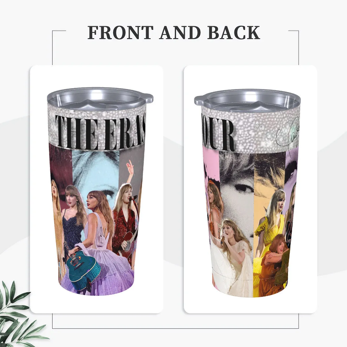 The Eras Tour 20oz Stainless Steel Straw Lid Cup