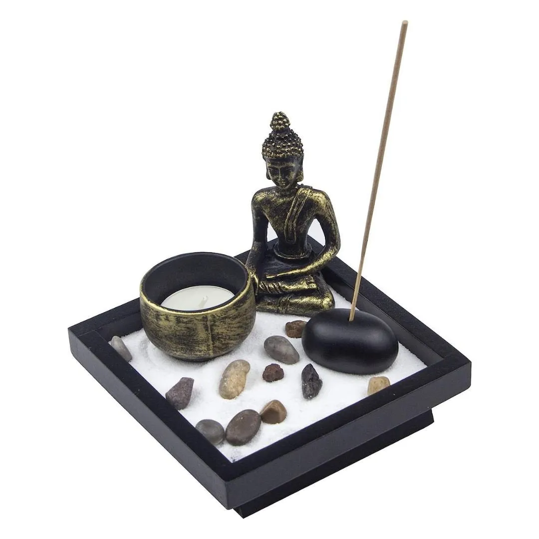 Tiny Zen Garden Sand Kit for Meditation| Decor Desktop Zen Garden Gift