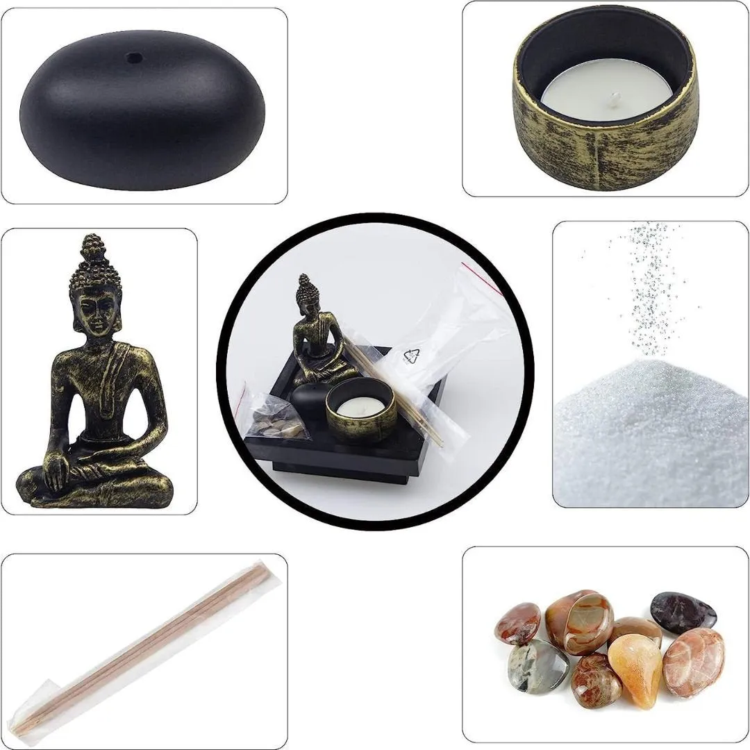 Tiny Zen Garden Sand Kit for Meditation| Decor Desktop Zen Garden Gift