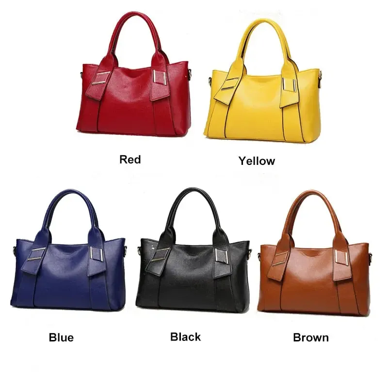 Top Handle PU Leather Handbag