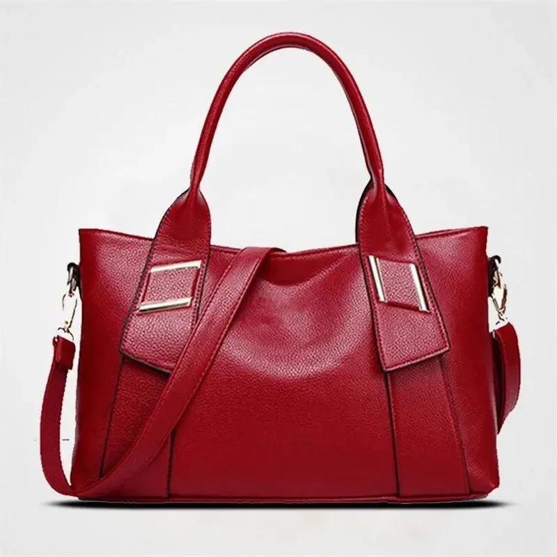 Top Handle PU Leather Handbag