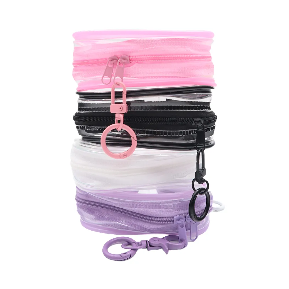 Trinket Pouch with Keychain Black