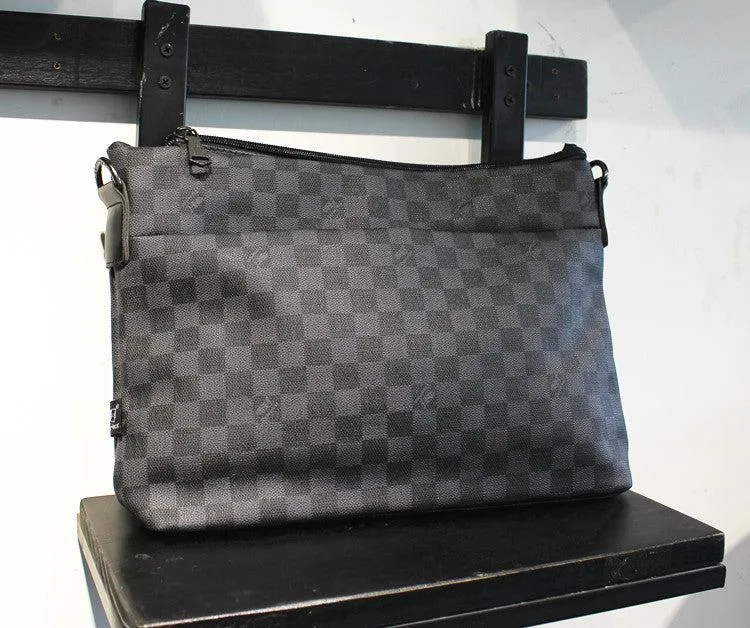 Vvsha  Christmas Gift Black Checkered Crossbody Bag