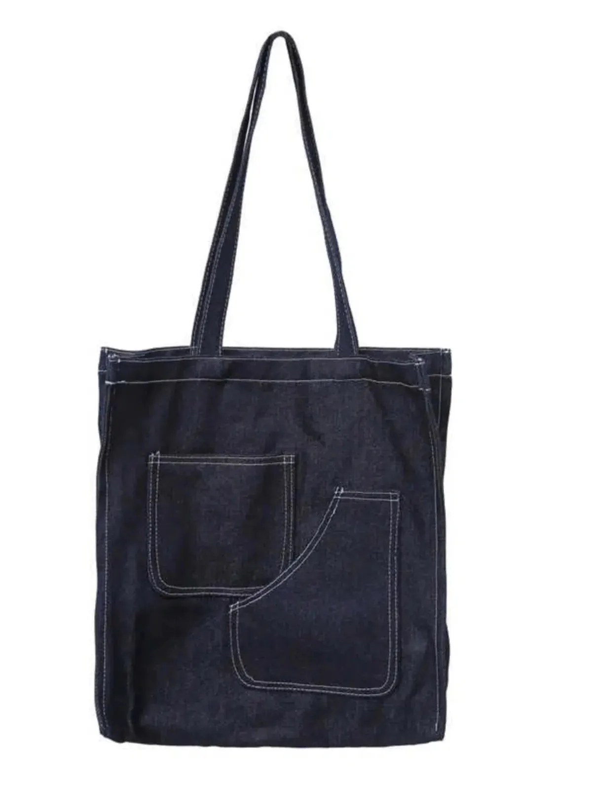 Vvsha  Christmas Gift Casual Contrast Stitching Canvas Bag