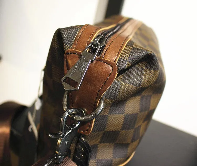 Vvsha  Christmas Gift Checkered Messenger Bag