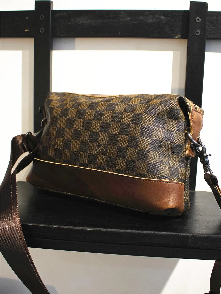 Vvsha  Christmas Gift Checkered Messenger Bag