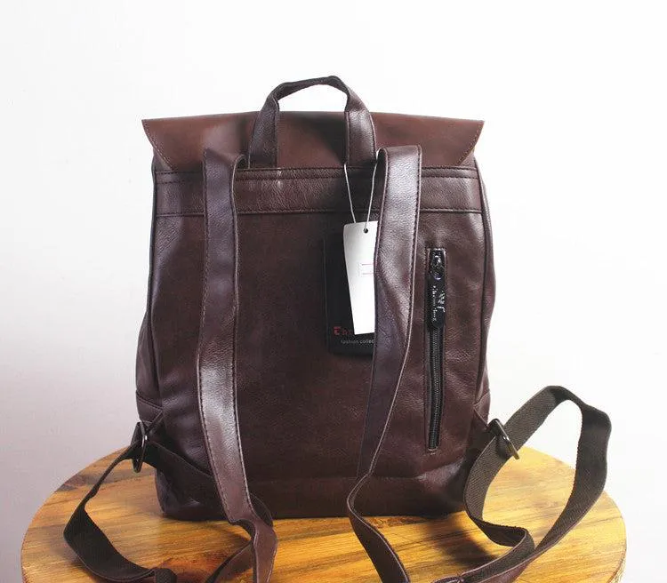 Vvsha  Christmas Gift Vintage Faux Leather Backpack
