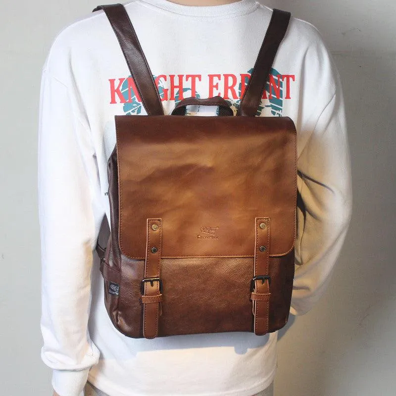 Vvsha  Christmas Gift Vintage Faux Leather Backpack