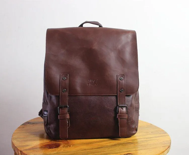 Vvsha  Christmas Gift Vintage Faux Leather Backpack