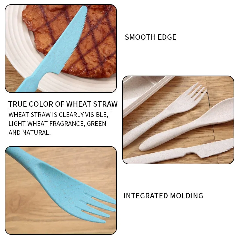WHEAT STRAW CUTLERY SET