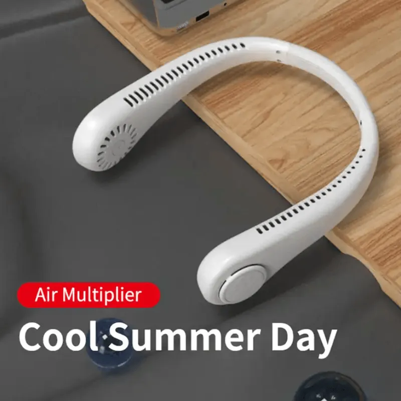 White Portable Neck Fan