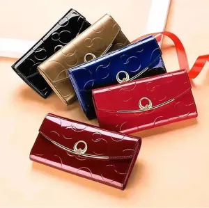 Women's Real Leather Anti theft  Large Capacity Wallet Clutch Bag