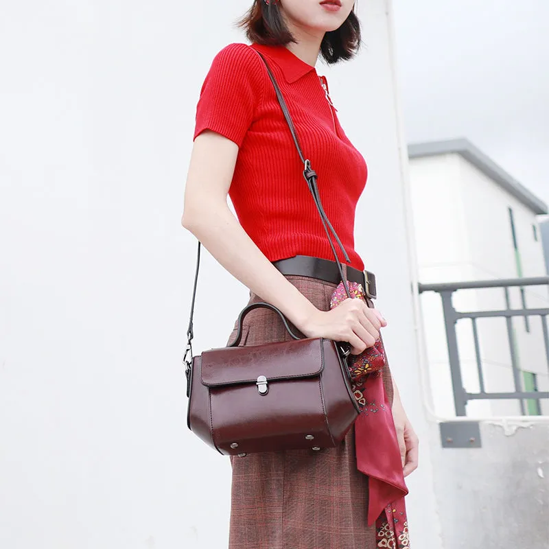 Women's Small Leather Crossbody Bags Leather Shoulder Bag Purses for Women