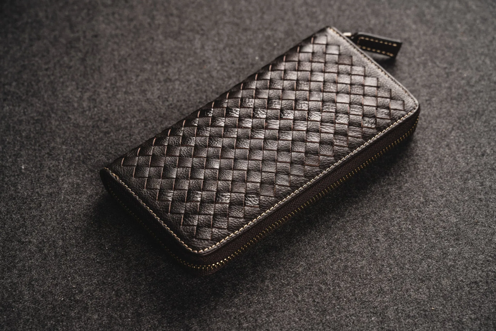 YAAGLE Unisex Knitted Leather Notecase Wallet YG81244
