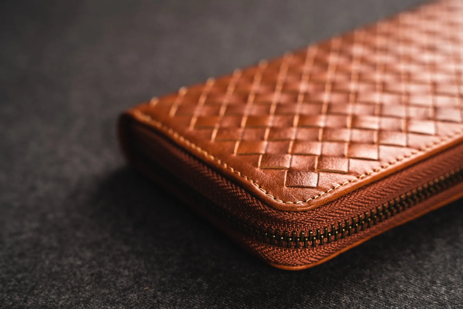 YAAGLE Unisex Knitted Leather Notecase Wallet YG81244