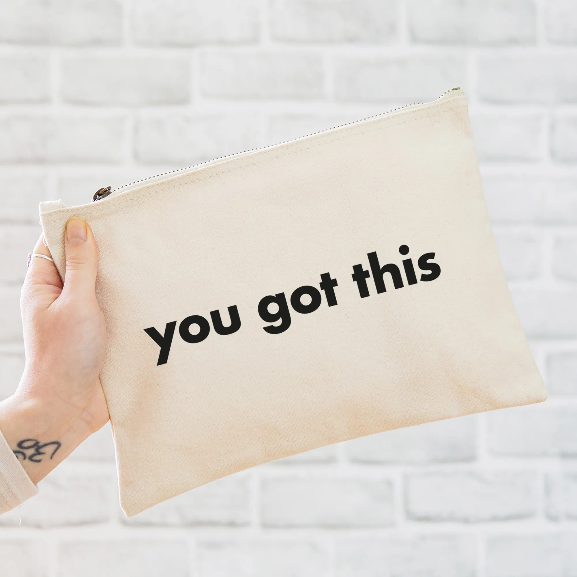 You Got This Oversized Pouch - Natural